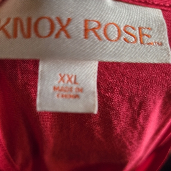 Red womens peasant dress knox rose size xxl - Picture 2 of 2